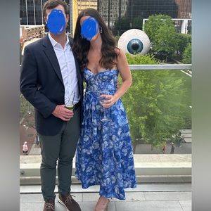 Bardot Vibrant Strapless Floral Midi Dress